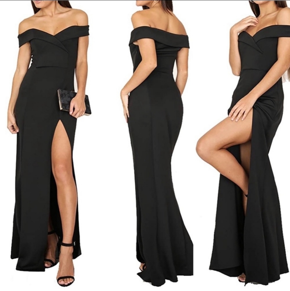 Party Dress Off Shoulder Part Split